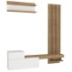 Σύνθεση τηλεόρασης Dumont Megapap χρώμα λευκό - sepet oak 180x36,8x200εκ.