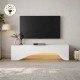 Έπιπλο τηλεόρασης Mara Megapap με LED χρώμα λευκό 150x31,4x40εκ.