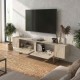 Έπιπλο τηλεόρασης Orontes Megapap χρώμα travertine - χρυσό 180x29,6x50εκ.