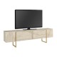 Έπιπλο τηλεόρασης Orontes Megapap χρώμα travertine - χρυσό 180x29,6x50εκ.