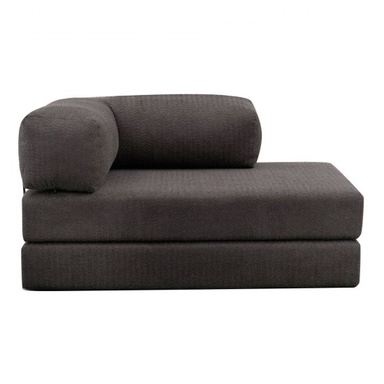 Καναπές - κρεβάτι Comfort Megapap διθέσιος υφασμάτινος χρώμα ανθρακί 140x95x75εκ.