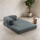 Καναπές - κρεβάτι Comfort Megapap διθέσιος υφασμάτινος χρώμα μέντα 140x95x75εκ.