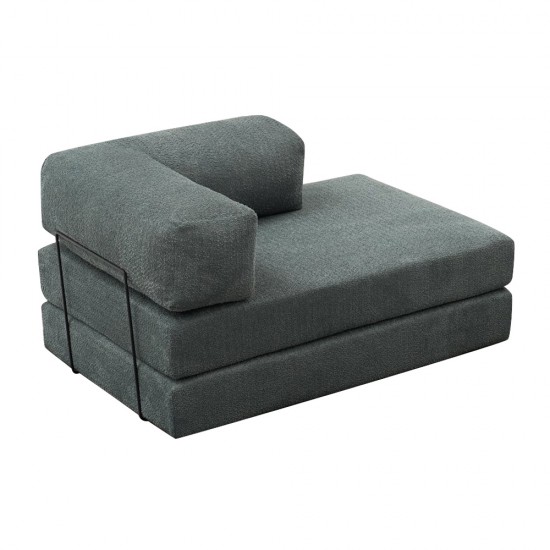 Καναπές - κρεβάτι Comfort Megapap διθέσιος υφασμάτινος χρώμα μέντα 140x95x75εκ.