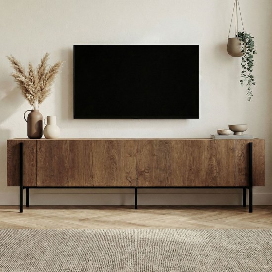 Έπιπλο τηλεόρασης Nexus Megapap χρώμα καρυδί 180x30x45,5εκ.