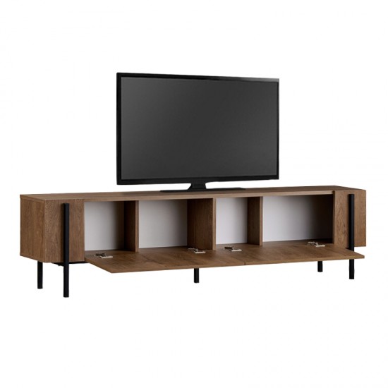 Έπιπλο τηλεόρασης Nexus Megapap χρώμα καρυδί 180x30x45,5εκ.