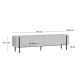Έπιπλο τηλεόρασης Nexus Megapap χρώμα travertine - χρυσό 180x30x45,5εκ.