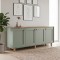 Μπουφές Bohemian Megapap χρώμα πράσινο - φυσικό οξιάς 180x40x75εκ.