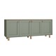 Μπουφές Bohemian Megapap χρώμα πράσινο - φυσικό οξιάς 180x40x75εκ.