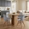 Σετ τραπεζαρία 5τμχ Allos - Nova Megapap χρώμα sapphire oak - γκρι 75x75x77εκ.