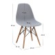 Σετ τραπεζαρία 5τμχ Allos - Nova Megapap χρώμα sapphire oak - γκρι 75x75x77εκ.