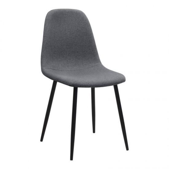 Σετ τραπεζαρία 5τμχ Allos - Iris Megapap χρώμα sapphire oak - γκρι 75x75x77εκ.