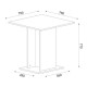 Σετ τραπεζαρία 5τμχ Allos - Rosa Megapap χρώμα sapphire oak - μαύρο/χρωμίου πόδι 75x75x77εκ.