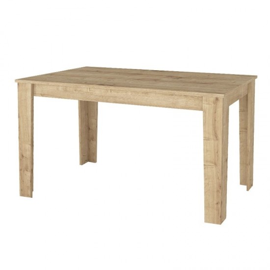 Σετ τραπεζαρία 5τμχ Darlen - Nova Megapap χρώμα sapphire oak - γκρι 125x72x74εκ.